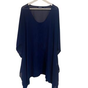 Land's End XL cover up tassel embroidered front